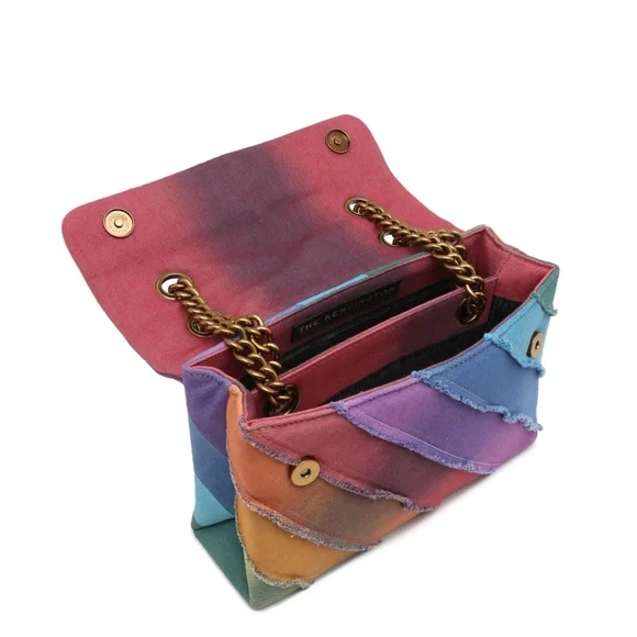 Kurt Geiger London Large Rainbow Denim Kensington Bag - Picture 4 of 7